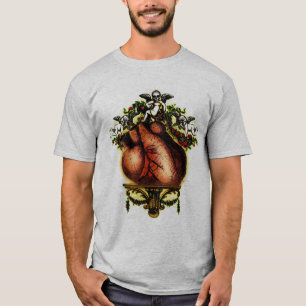 Gothic Cherubs and Heart T-Shirt