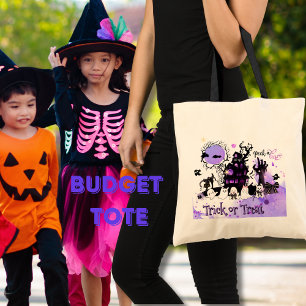 Gothic Chic Boo-tiful Purple Halloween Budget  Tote Bag