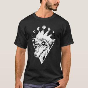 Gothic Chicken Edgy Goth With Moon Phase Crescent  T-Shirt