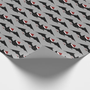 Gothic Christmas bats pattern Wrapping Paper