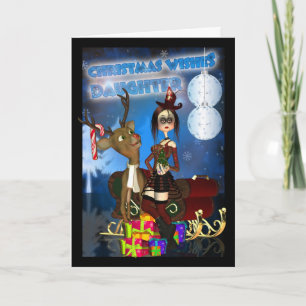 Gothic Christmas Card, H.I.P. And Reindeer Holiday Card