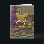 Gothic Christmas Card - "Waiting for Santa"<br><div class="desc">Gothic Christmas Card - "Waiting for Santa" - Digital Art - Greeting:  Have yourself a merry little Christmas.</div>