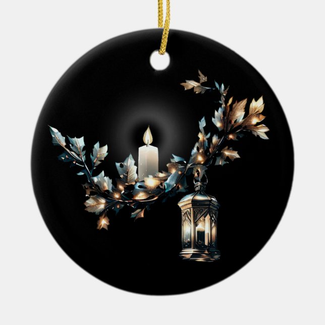 Gothic Christmas  Ceramic Ornament (Front)