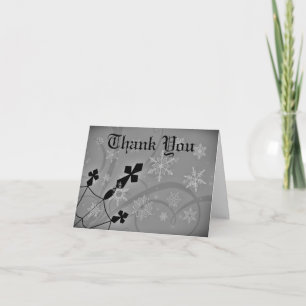 Gothic Christmas crosses Thank you Card
