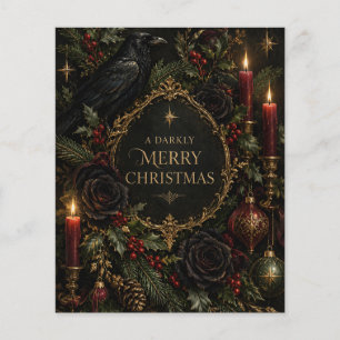 Gothic Christmas, Dark Romantic Victorian design Flyer