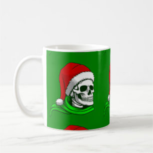 gothic christmas santa skull skeleton coffee mug