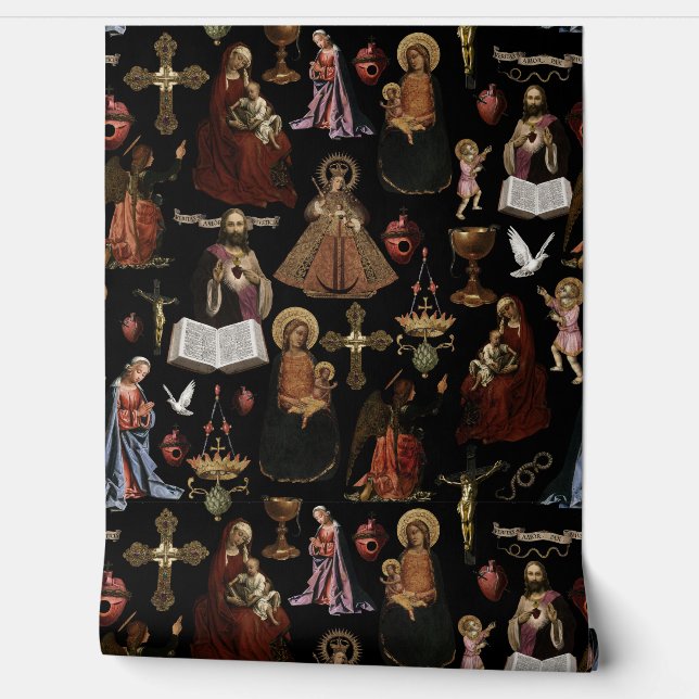Gothic Christmas Saviour of the world- Jesus Chris Wallpaper (Unrolling)
