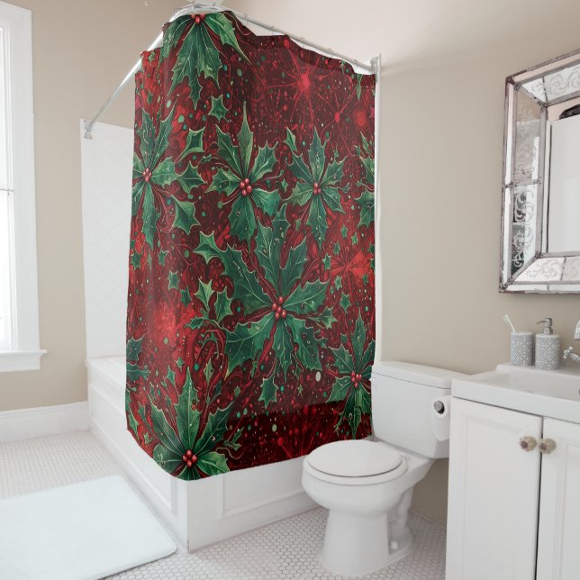 Gothic Christmas Shower Curtain (In Situ)
