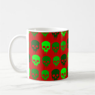 gothic christmas skull skeleton coffee mug