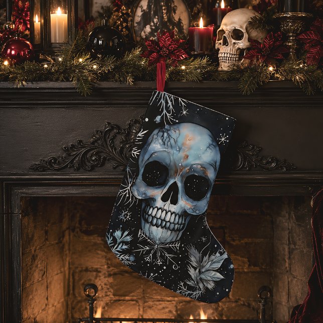 Gothic Christmas Skull Spooky Small Christmas Stocking (Creator Uploaded)