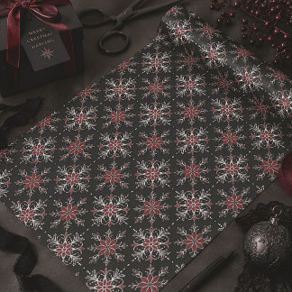 Gothic Christmas Snowflakes Spooky Tissue Paper