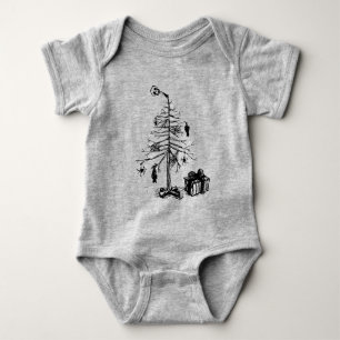 Gothic Christmas Tree Baby Bodysuit