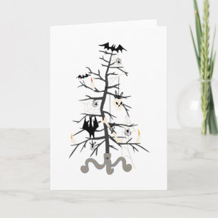 Gothic Christmas Tree  Holiday Card