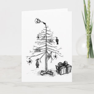 Gothic Christmas Tree Holiday Card
