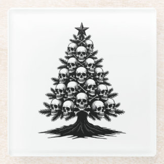 Gothic Christmas Tree II Glass Coaster