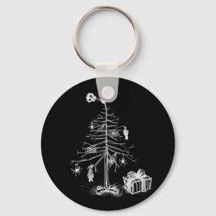 Gothic Christmas Tree Key Ring