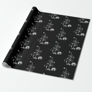 Gothic Christmas Tree Wrapping Paper