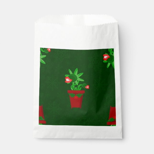 gothic christmas venus flytrap spookmas favour bag (Front)