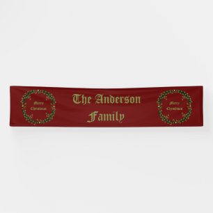 Gothic Christmas Wreath Custom Banner