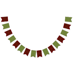 Gothic Christmas Wreath Custom Bunting