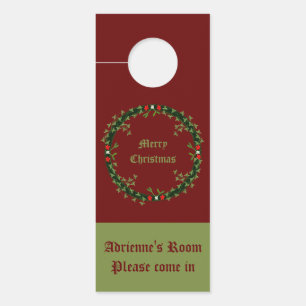 Gothic Christmas Wreath Custom Double Sided Door Hanger