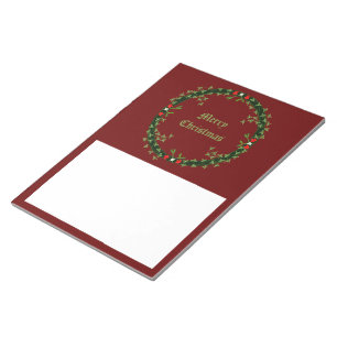 Gothic Christmas Wreath Custom Notepad