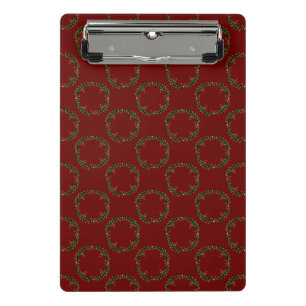 Gothic Christmas Wreath Patterned Mini Clipboard