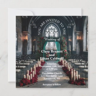 Gothic Church Wedding Invitation
