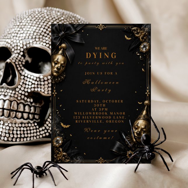 Gothic Clown Halloween Party Invitation (Creator Uploaded)
