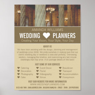 Gothic Columns, Wedding Event Planner Advertising Poster