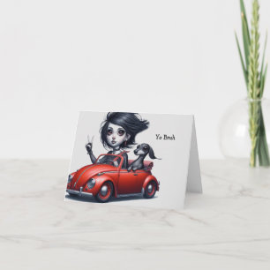 Gothic Convertible Dachshund Card