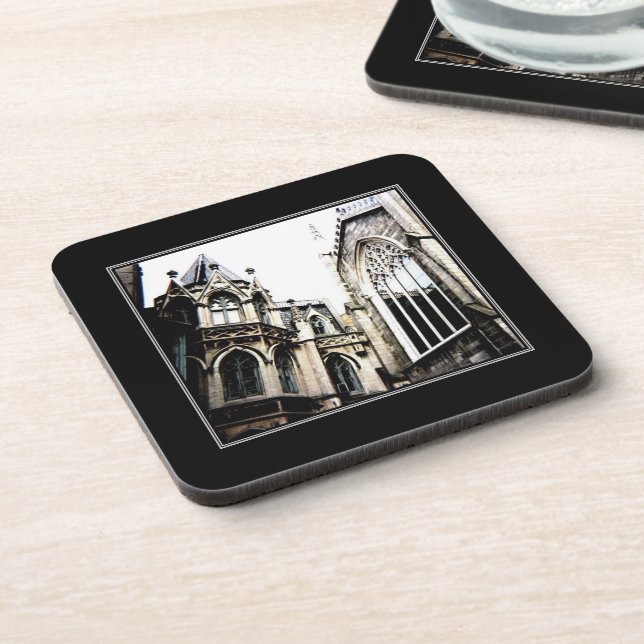 'Gothic' Cork Coaster Set (Left Side)