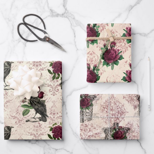 Gothic Countenance Series Design 16   Wrapping Pap Paper Sheet (Front)