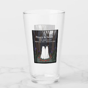 Gothic Couple Halloween Wedding Anniversary Custom Glass