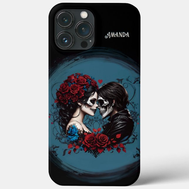 Gothic Couple Lovers Valentine's Day Holiday Case-Mate iPhone Case (Back)