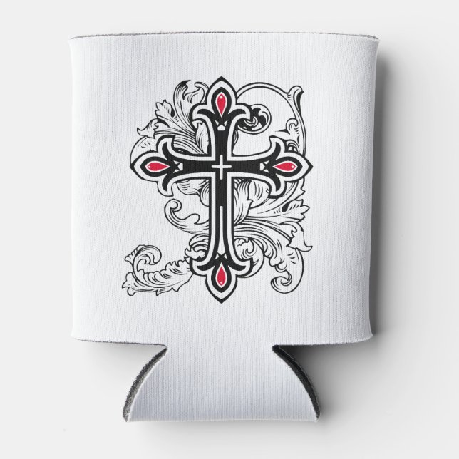 Gothic cross can cooler (Front)