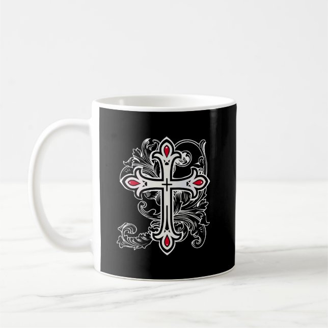 Gothic cross coffee mug (Left)