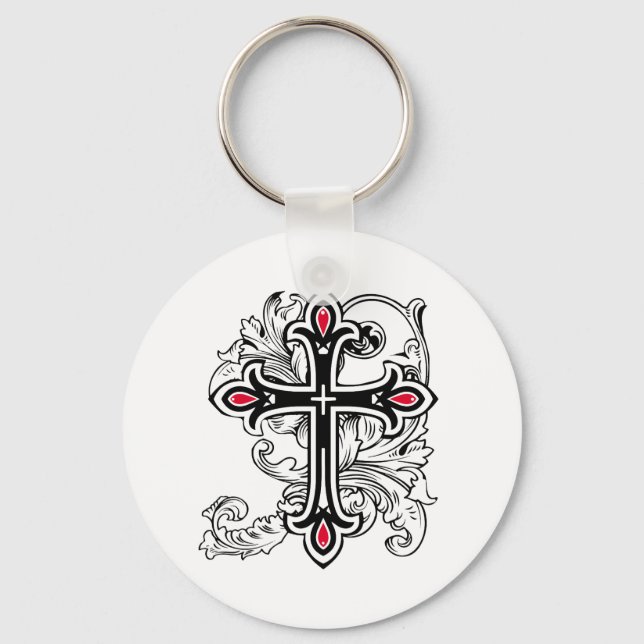 Gothic cross key ring (Front)