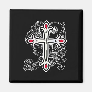 Gothic cross magnet