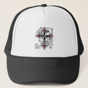 Gothic cross trucker hat