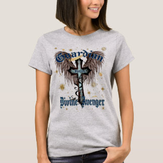 Gothic Cross With Wings Guardian Justice and Divin T-Shirt