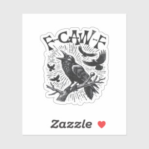 Gothic Crow F-Caw-F Humor Funny Essential Retro Cl