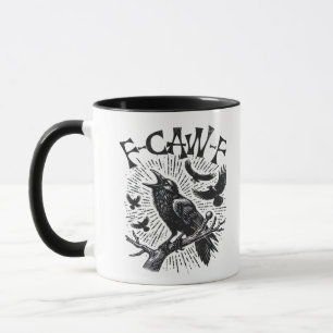 Gothic Crow F-Caw-F Humor Funny Essential Retro Cl Mug