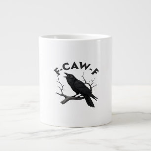 Gothic Crow Funny F-Caw-F Humour Essential Creativ Large Coffee Mug
