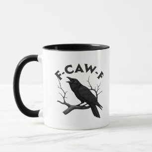 Gothic Crow Funny F-Caw-F Humour Essential Creativ Mug