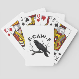 Gothic Crow Funny F-Caw-F Humour Essential Creativ Playing Cards