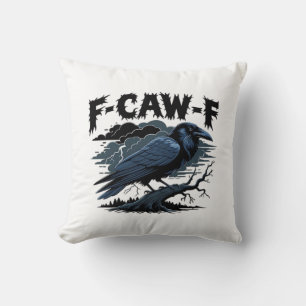 Gothic Crow Funny Humour F-Caw-F Essential Minimal Cushion