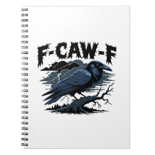 Gothic Crow Funny Humour F-Caw-F Essential Minimal Notebook