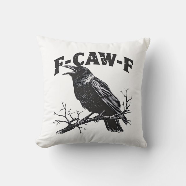 Gothic Crow Humor F-Caw-F Funny Essential Cushion (Front)