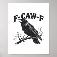 Gothic Crow Humor F-Caw-F Funny Essential